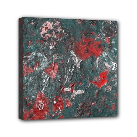 Multicolored Surface Texture Print Mini Canvas 6  X 6  (stretched)