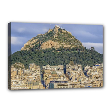 Atenas Aerial View Cityscape Photo Canvas 18  X 12  (stretched) by dflcprintsclothing