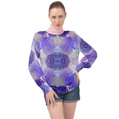 Underwater Vibes High Neck Long Sleeve Chiffon Top by gloriasanchez