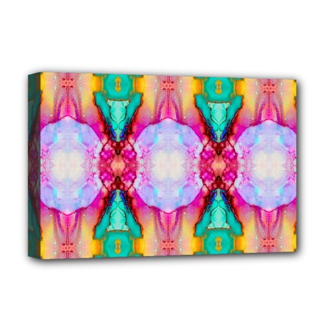 Colorful Abstract Painting E Deluxe Canvas 18  X 12  (stretched)