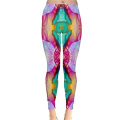 Colorful Abstract Painting E Leggings 