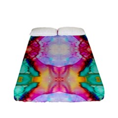 Colorful Abstract Painting E Fitted Sheet (full/ Double Size)