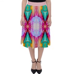 Colorful Abstract Painting E Classic Midi Skirt