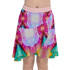 Colorful Abstract Painting E Chiffon Wrap Front Skirt by gloriasanchez