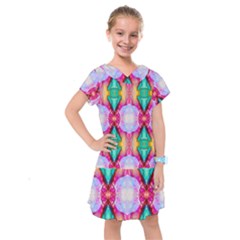 Colorful Abstract Painting E Kids  Drop Waist Dress by gloriasanchez