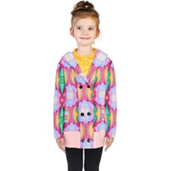 Colorful Abstract Painting E Kids  Double Breasted Button Coat