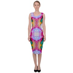 Colorful Abstract Painting E Sleeveless Pencil Dress