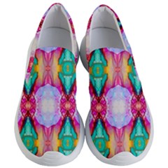 Colorful Abstract Painting E Women s Lightweight Slip Ons by gloriasanchez