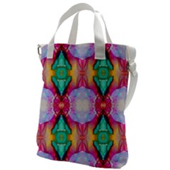 Colorful Abstract Painting E Canvas Messenger Bag by gloriasanchez