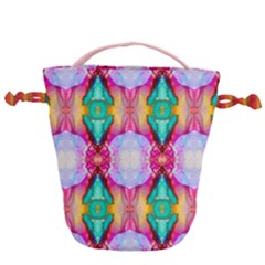 Colorful Abstract Painting E Drawstring Bucket Bag