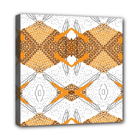 Abstract African Pattern Mini Canvas 8  X 8  (stretched) by gloriasanchez