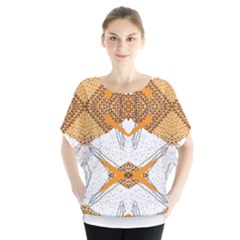 Abstract African Pattern Batwing Chiffon Blouse