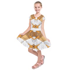 Abstract African Pattern Kids  Short Sleeve Dress