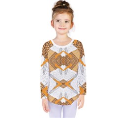 Abstract African Pattern Kids  Long Sleeve Tee