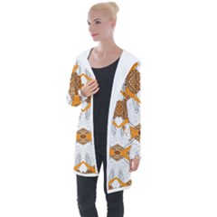 Abstract African Pattern Longline Hooded Cardigan by gloriasanchez