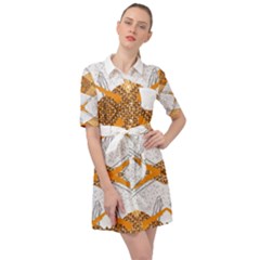 Abstract African Pattern Belted Shirt Dress by gloriasanchez