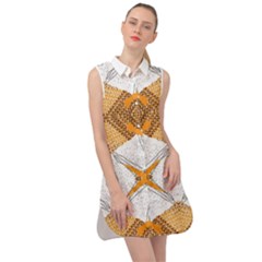 Abstract African Pattern Sleeveless Shirt Dress by gloriasanchez