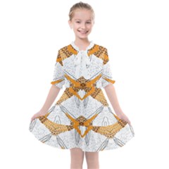 Abstract African Pattern Kids  All Frills Chiffon Dress