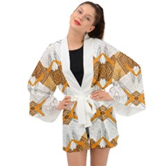 Abstract African Pattern Long Sleeve Kimono