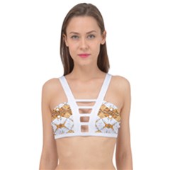 Abstract African Pattern Cage Up Bikini Top