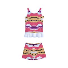 Earth Boho Print Kids  Boyleg Swimsuit