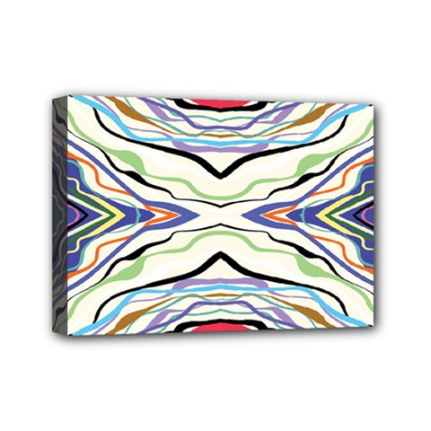 Bohemian Colorful Pattern B Mini Canvas 7  X 5  (stretched) by gloriasanchez