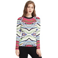 Bohemian Colorful Pattern B Women s Long Sleeve Rash Guard