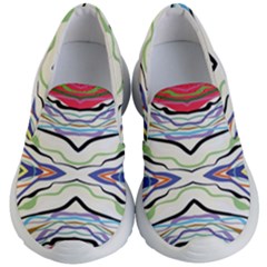 Bohemian Colorful Pattern B Kids Lightweight Slip Ons by gloriasanchez