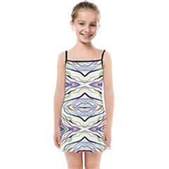 Bohemian Colorful Pattern B Kids  Summer Sun Dress by gloriasanchez
