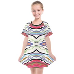 Bohemian Colorful Pattern B Kids  Smock Dress by gloriasanchez