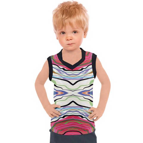 Bohemian Colorful Pattern B Kids  Sport Tank Top by gloriasanchez