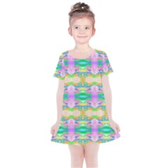 Colorful Neon Pattern  Kids  Simple Cotton Dress by gloriasanchez