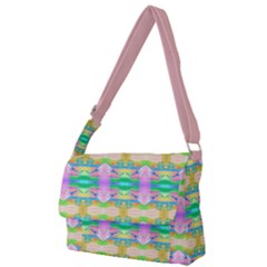 Colorful Neon Pattern  Full Print Messenger Bag (l) by gloriasanchez