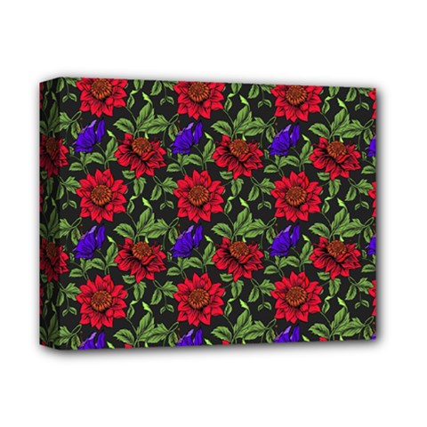 Spanish Passion Floral Pattern Deluxe Canvas 14  x 11  (Stretched)