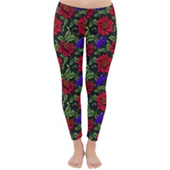 Spanish Passion Floral Pattern Classic Winter Leggings