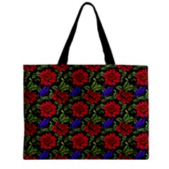 Spanish Passion Floral Pattern Zipper Mini Tote Bag