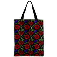 Spanish Passion Floral Pattern Zipper Classic Tote Bag