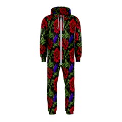 Spanish Passion Floral Pattern Hooded Jumpsuit (Kids)