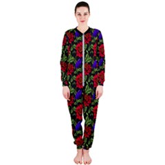 Spanish Passion Floral Pattern OnePiece Jumpsuit (Ladies) 