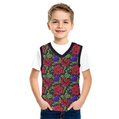 Spanish Passion Floral Pattern Kids  Basketball Tank Top