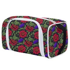 Spanish Passion Floral Pattern Toiletries Pouch by gloriasanchez