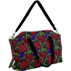 Spanish Passion Floral Pattern Canvas Crossbody Bag by gloriasanchez