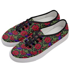 Spanish Passion Floral Pattern Women s Classic Low Top Sneakers