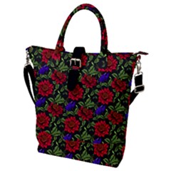 Spanish Passion Floral Pattern Buckle Top Tote Bag by gloriasanchez