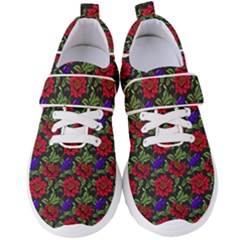 Spanish Passion Floral Pattern Women s Velcro Strap Shoes