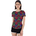 Spanish Passion Floral Pattern Back Cut Out Sport Tee View1