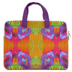 Glitch Futuristic Punk  Macbook Pro Double Pocket Laptop Bag by gloriasanchez