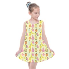 Tropical Fruits Pattern  Kids  Summer Dress by gloriasanchez