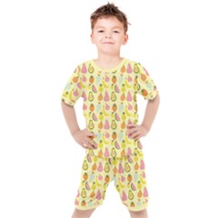 Tropical Fruits Pattern  Kids  Tee And Shorts Set by gloriasanchez