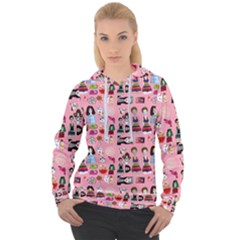 Drawing Collage Pink Women s Overhead Hoodie by snowwhitegirl